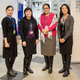 Four of the seven women representing Kyrgyzstan at this year’s UN climate talks. Aizada Barieva, second from left, is leading the group.
